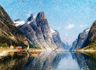 Una scena di fiordo norvegese da Adelsteen Normann