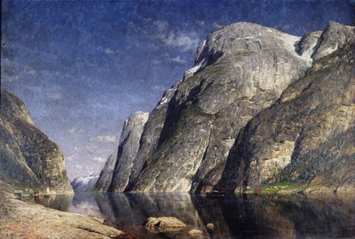 Il Sognefjord, Norvegia, c.1885 da Adelsteen Normann