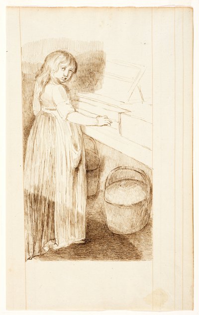 Una ragazza che suona il fortepiano da Adélaïde Marie Anne Castellas Moitte