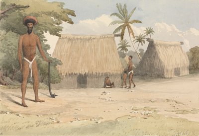 Acconciatura Feejee; da uno dei figli più giovani di Tanoa, 7 ottobre 1849 [Fiji] da Admiral Sir Edward Gennys Fanshawe