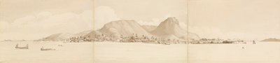 Panorama di Raiatea, 1 settembre 1849. Tahaa a destra [Isole della Società] da Admiral Sir Edward Gennys Fanshawe