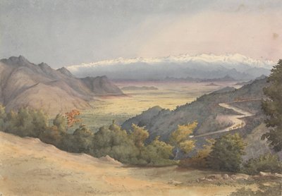 Pianura di Santiago, Cile, dalla Cuesta del Prado, 7 gennaio 1851 da Admiral Sir Edward Gennys Fanshawe