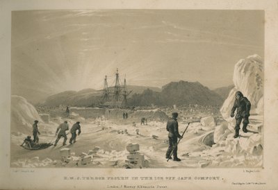 La H.M.S. Terror congelata nel ghiaccio al largo di Cape Comfort da Admiral William Henry Smyth