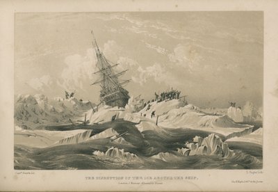 La rottura del ghiaccio intorno alla nave da Admiral William Henry Smyth