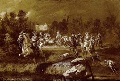 Pietro II a Peterhof da Adolf Charlemagne
