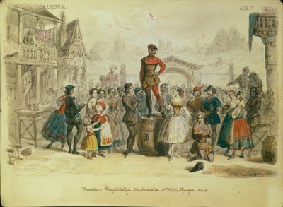 Scenografia per il balletto La Esmeralda di C. Pugni, 1849 da Adolf Charlemagne