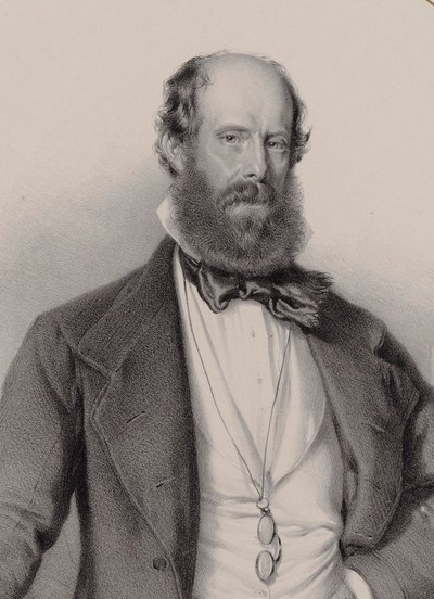 Ritratto del compositore Luigi Ricci, 1805-1859, 1858 da Adolf Dauthage