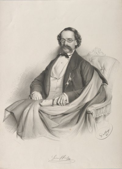 Ritratto del violinista e compositore Heinrich Proch da Adolf Dauthage