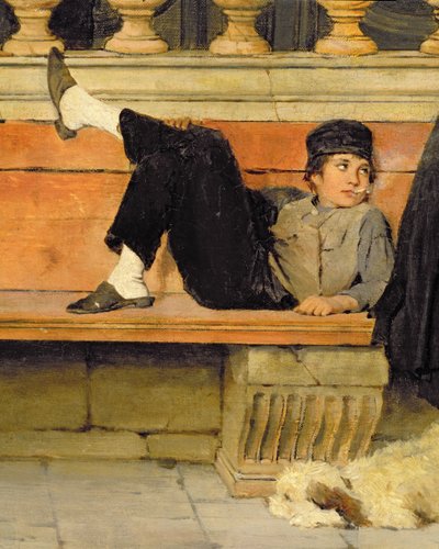 San Marco, Venezia, dettaglio di un ragazzo che fuma da Adolf Echtler