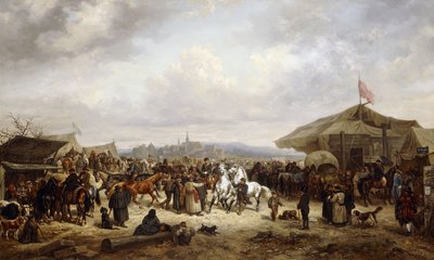 La fiera dei cavalli, 1863 da Adolf Friedrich