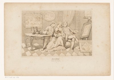 Casanova e il Duca di Matalone che guardano arte erotica con Leonilde da Adolf Gnauth