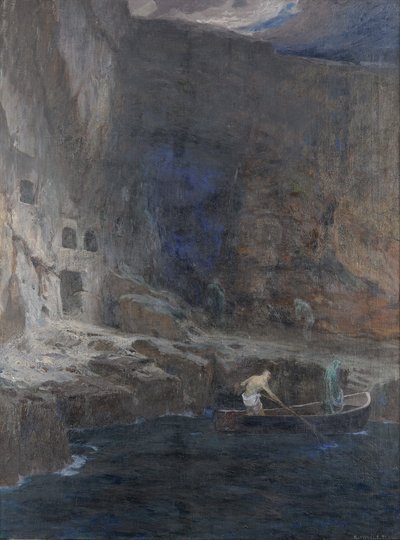 Le anime di Acheronte (dettaglio), 1898 da Adolf Hiremy Hirschl