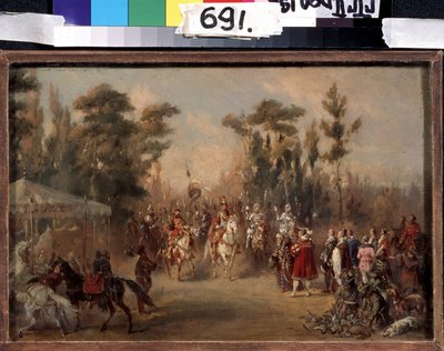 La caccia dello zar nel XVI secolo da Adolf Jossifowitsch Charlemagne