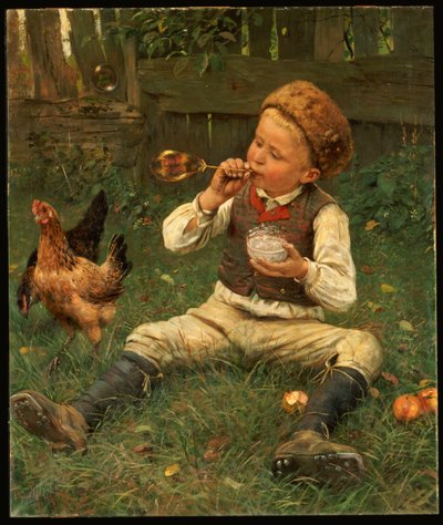 Soffiando bolle, 1885 da Adolf Lins