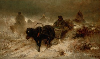 Ritorno a casa, XIX secolo da Adolf Schreyer