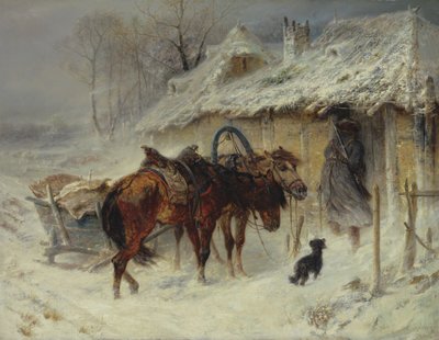 Alla ricerca di contrabbandieri, c.1867 da Adolf Schreyer