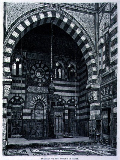 Interno della moschea di Ezbek da Adolf Seel