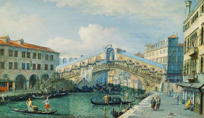 Il ponte di Rialto sul Canal Grande, Venezia da Adolf Sukkert