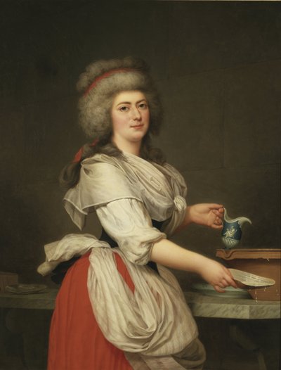 Madame Adelaide Aughie, amica della regina Maria Antonietta, come lattaia al Trianon da Adolf Ulrich Wertmuller
