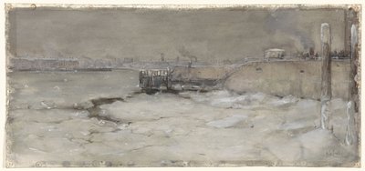 Il trasporto del ghiaccio sul Mosa a Rotterdam da Adolf le Comte