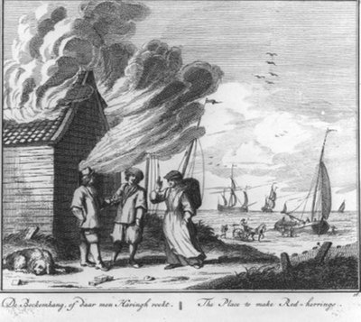 «De bockemhang, of daar men haringh rookt» (n. 16 della serie sulla pesca dell