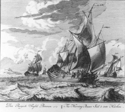 «Den buysch seyld binnen» (n. 10 della serie sulla pesca delle aringhe) da Adolf van der Laan