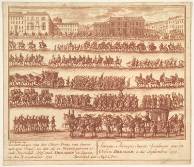 Ingresso del Principe di Sassonia con la sua Moglie a Dresda il 2 settembre 1719 da Adolf van der Laan