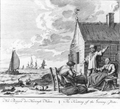 «La lavorazione a maglia delle reti da aringa» (n. 2 della serie sulla pesca delle aringhe) da Adolf van der Laan