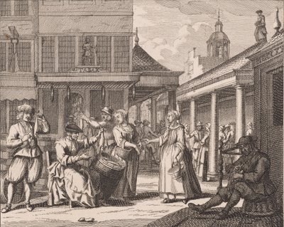 «La vendita ambulante e la vendita delle aringhe» (n. 14 della serie sulla pesca delle aringhe) da Adolf van der Laan