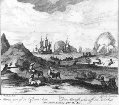 «Marinaio va a caccia di renne» (n. 11 della serie sulla caccia alla balena) da Adolf van der Laan