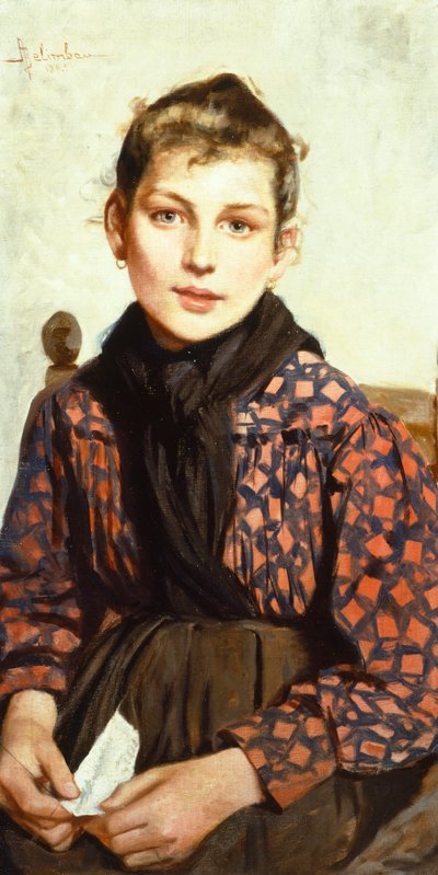 Ragazza seduta da Adolfo Belimbau