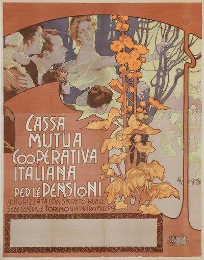 Cassa nazionale mutua cooperativa per le pensioni, 1898 da Adolfo Hohenstein