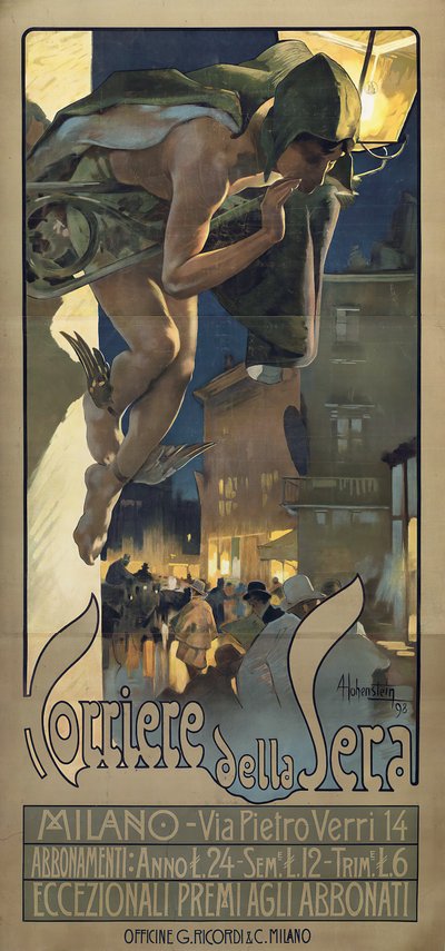 Corriere della Sera, 1898 da Adolfo Hohenstein