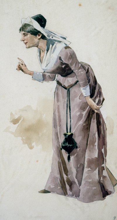 Bozzetto di costume per la prima dell