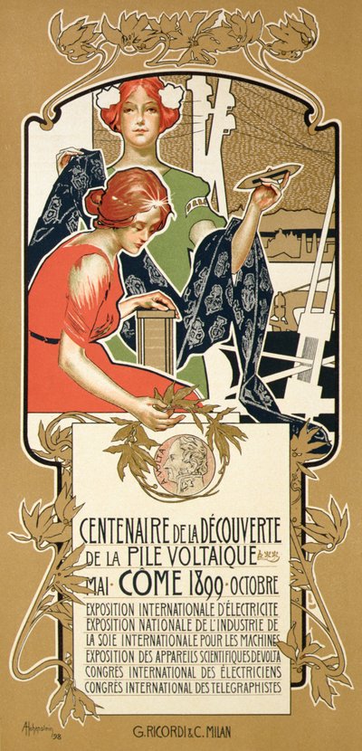 Riproduzione di un poster pubblicitario della Mostra Internazionale dell