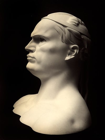 Busto raffigurante il ritratto di Benito Mussolini, opera di Adolfo Wildt (foto b/n) da Adolfo Wildt