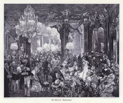 Cena da Ballo da Adolph Friedrich Erdmann von (after) Menzel