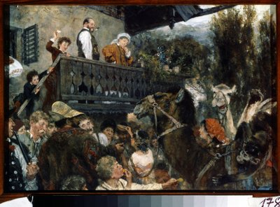 Un circo itinerante da Adolph Menzel
