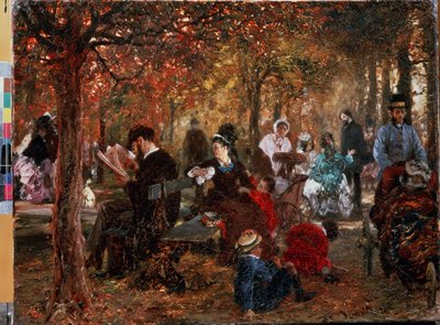 Nel giardino del Lussemburgo a Parigi da Adolph Menzel