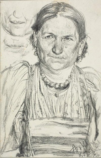 Ritratto di una contadina da Adolph Menzel