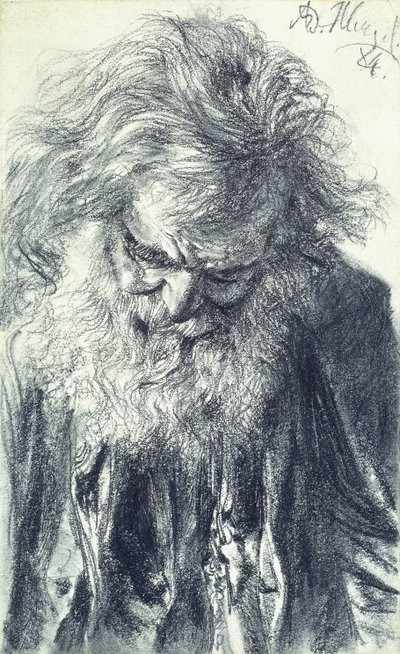 Ritratto di un vecchio, 1884 da Adolph Menzel