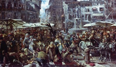Il mercato di Verona da Adolph Menzel