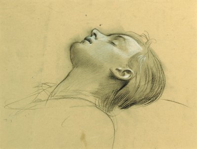 Studio della testa di Santa Cecilia, forse per "Ahasver" da Adolf Hiremy Hirschl