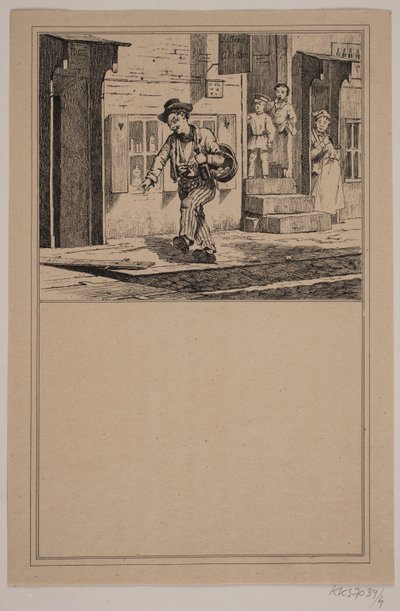 Il ubriaco. Nr. 3. in Chr. Winther e M. Rørbye, "25 Immagini per bambini piccoli" da Johan Adolph Kittendorff