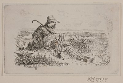 Un viandante seduto da Johan Adolph Kittendorff
