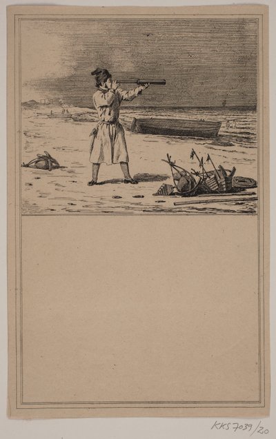 Il pilota. N. 19 in Chr. Winther e M. Rørbye, "25 immagini per bambini piccoli" da Johan Adolph Kittendorff