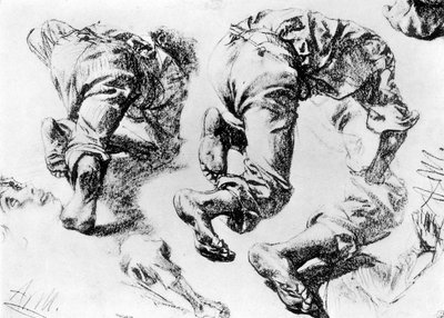 Una pagina di schizzi, 1913 da Adolph Menzel