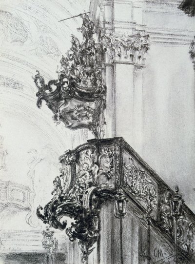 Studio architettonico, 1830-1905 da Adolph Menzel