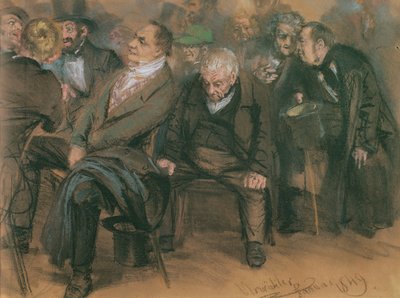 Borghesi tedeschi in una riunione pubblica da Adolph Menzel