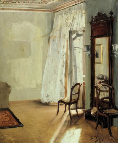 La stanza del balcone da Adolph Menzel